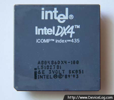 인텔 80486DX4-100 CPU 앞면