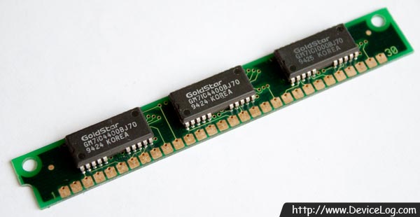 Goldstar 30pin 1MB DRAM SIMM (GM71C4400B + GMC71C1000B)