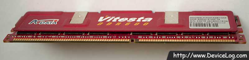 ADATA DDR600 Vitesta 512MB Module bottomside