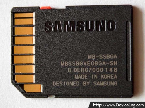 Samsung SDHC Essential 32GB Class 10 Backside