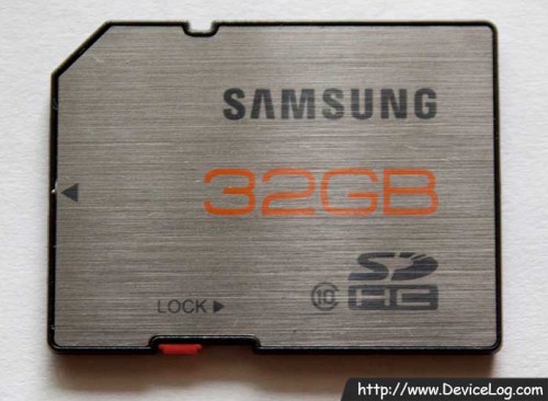 Samsung SDHC Essential 32GB Class 10 Frontside