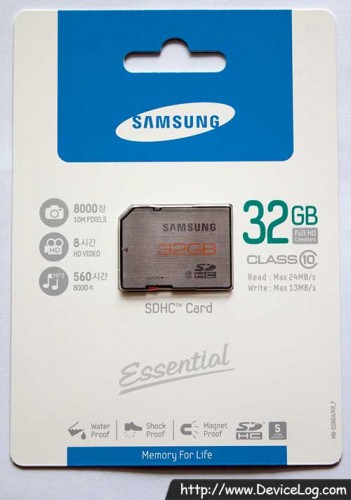 Samsung SDHC Essential 32GB Class 10 Package