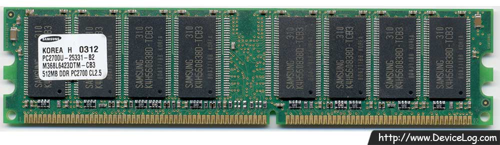 Samsung 512MB PC2700 DDR SDRAM DIMM (M368L6423DTM) :: DeviceLog.com