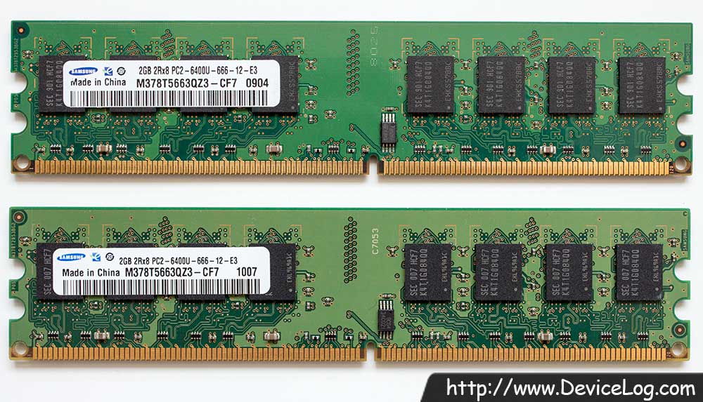三星2GB DDR2 SDRAM DIMM 2Rx8 PC2-6400 (M378T5663QZ3-CF7 