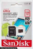 SanDisk Ultra 128GB microSDXC UHS I Card with Adapter