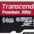 Transcend micro SDXC UHS-I Premium 300X 64GB - front