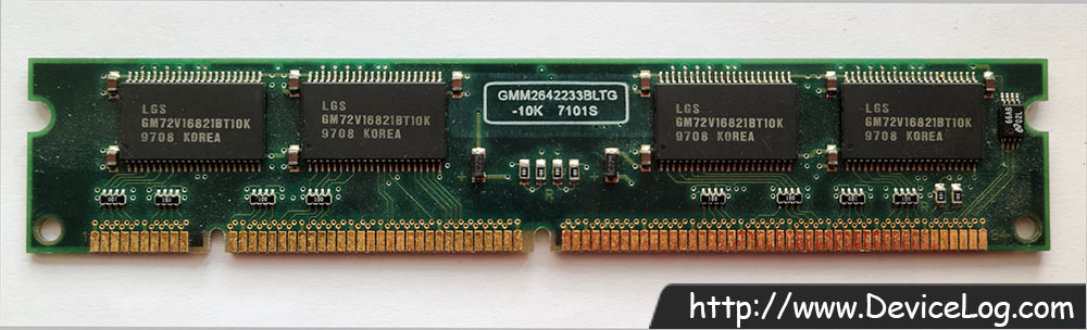 LG Semicon 9703 2Mx64 SDRAM GMM2642233BLTG-10K 7101S