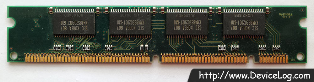 Samsung 16MB SDRAM PC66 DIMM (KMM366S203CTL-G0) backside